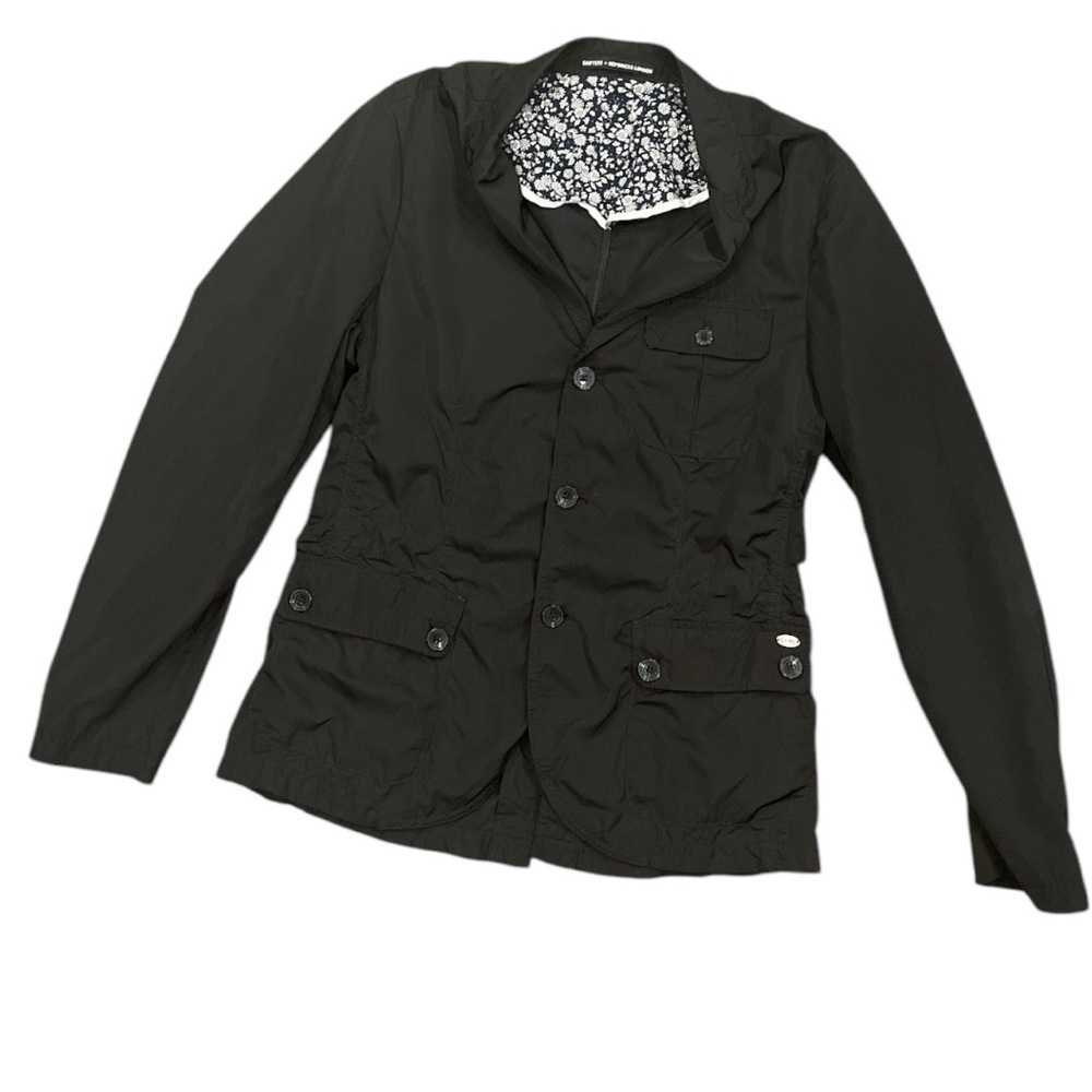 SAWYER + HENDRICKS M navy tailored lightweight jacket 3 out pockets/1 inside